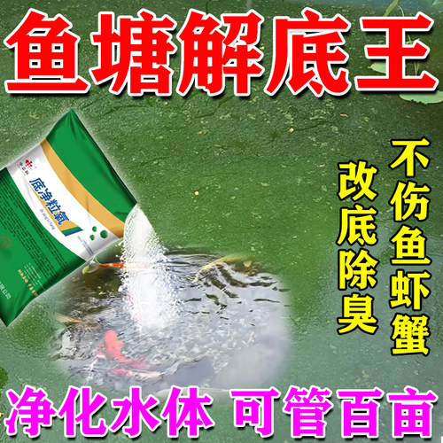 鱼塘鱼池改底净水剂除铁锈除油膜