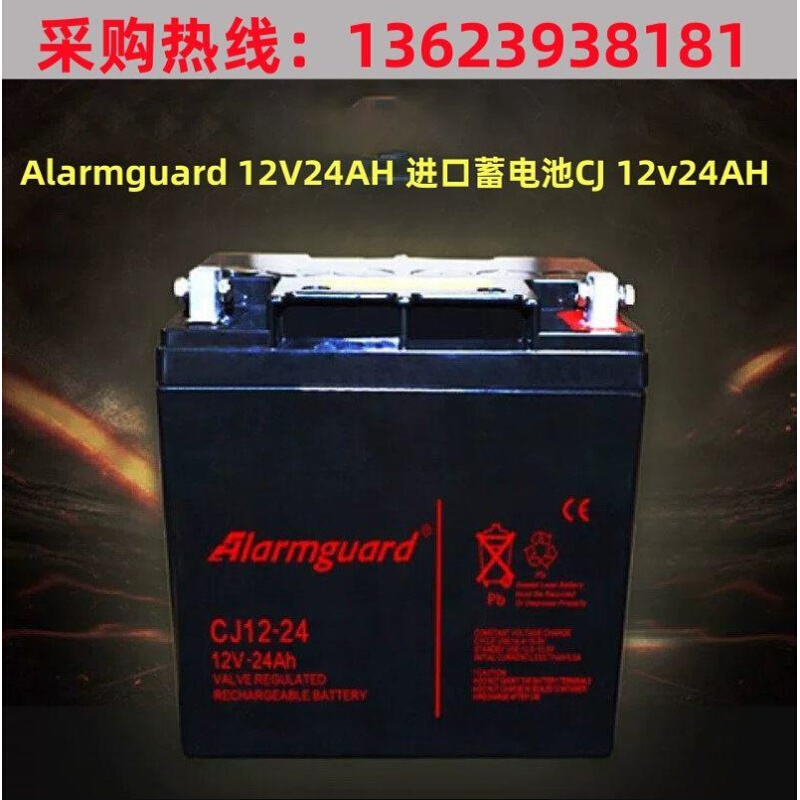 Alarmguard 12V24AH 进口蓄电池CJ 12v24AH 铅酸免维护UPS蓄电池