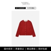 现货 NOTHING WRITTEN圆领针织开衫 法式 小香风假两件毛衣上衣