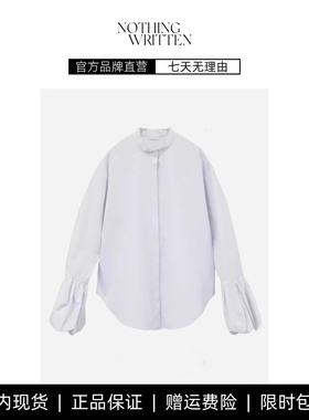 【现货】NOTHING WRITTEN松本同款日系泡泡袖衬衫纯棉花瓣袖上衣