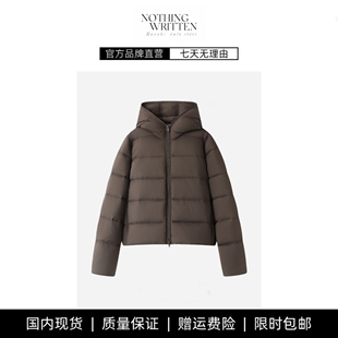 【现货】NOTHING WRITTEN泡芙羽绒服连帽短款羽绒外套显瘦面包服