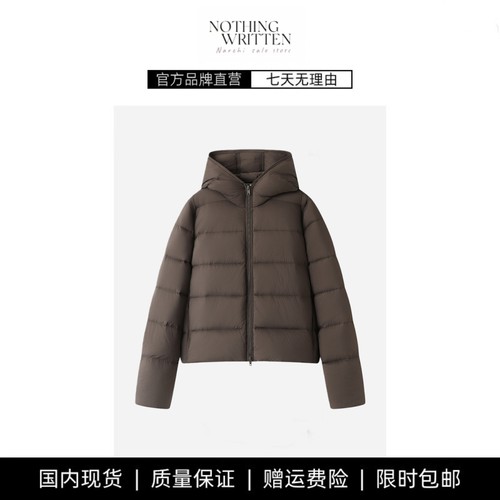 【现货】NOTHING WRITTEN泡芙羽绒服连帽短款羽绒外套显瘦面包服