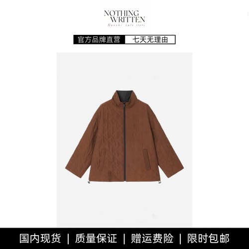 【现货】NOTHING WRITTEN秋冬立领双面穿棉服外套女 保暖棉衣上衣