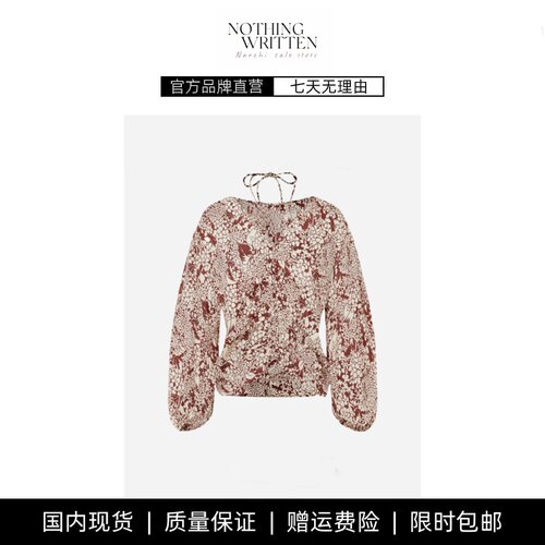 【现货】NOTHING WRITTEN波嬉风法式碎花衬衫女气质长袖衬衣上衣