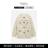 现货 NOTHING WRITTEN小香风西装 女款 气质西服粗花呢毛呢外套
