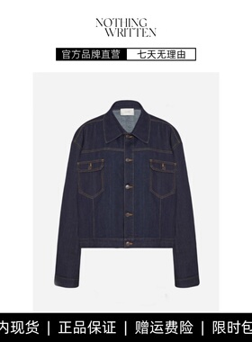 【现货】NOTHING WRITTEN春秋季经典棉质牛仔夹克外套蓝色衬衣女