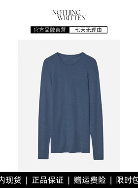 【现货】NOTHING WRITTEN修身版型长袖指孔打底衫女 秋季纯色上衣