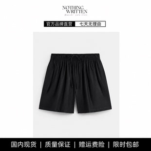 【现货】NOTHING WRITTEN休闲版型棉质缩褶腰身短裤夏季新品