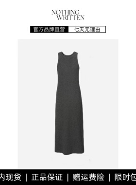 【现货】NOTHING WRITTEN背心式连衣裙女无袖圆领裙子深灰色长裙