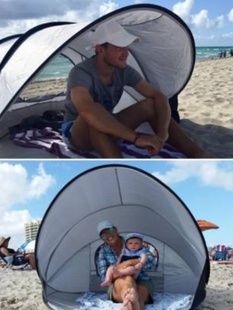 帐篷户外全自动速开免搭建防晒儿童野餐便携休闲沙滩遮阳 定制新款