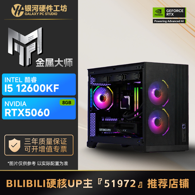 影驰RTX5060刃/金属大师/Intel 12600KF/14600KF吃鸡网游电脑主机