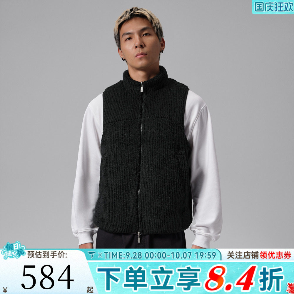 滔搏NIKE耐克男子双面穿冬季宽松休闲背心运动休闲马甲IM9895-010