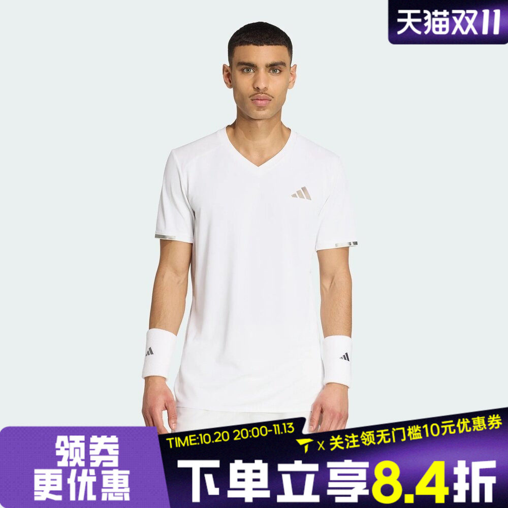 滔搏adidas阿迪达斯男子英国网球大满贯系列运动短袖T恤KF5001