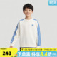 adidas阿迪达斯三叶草男大童三条纹运动休闲圆领套头衫 卫衣KW1184