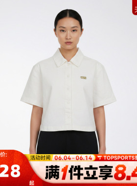 VANS范斯女子AP DM CROPPED SHIRT运动休闲短袖衬衫VN000ZT4FS8