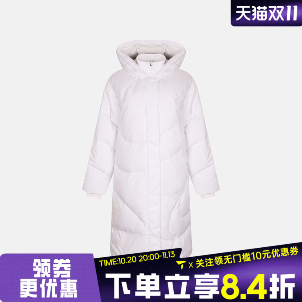 滔搏NIKE耐克女子冬季新款中长款运动休闲连帽羽绒服IO9640-100