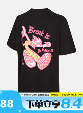 滔搏VANS范斯女子CAT SS TEE运动休闲短袖T恤VN000TN0BLK