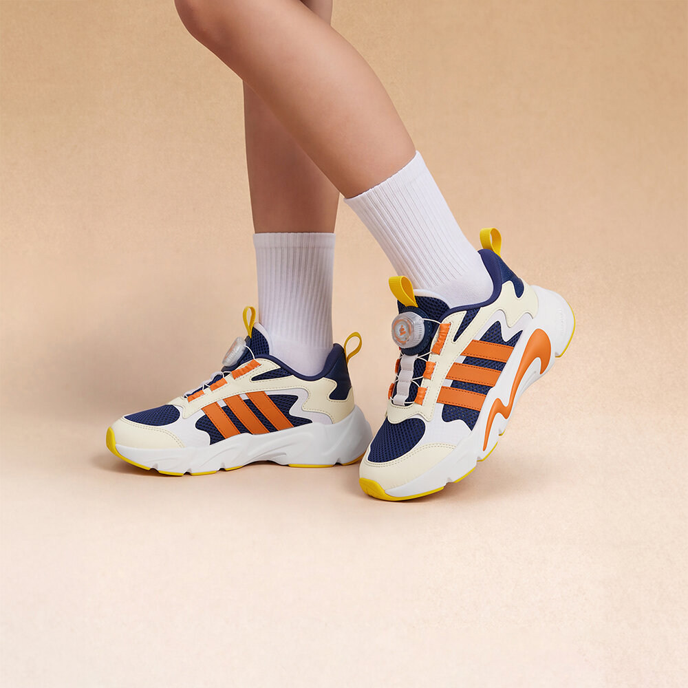 adidas阿迪达斯男小童PLAYFLEX K旋钮松紧复古运动休闲鞋LA6970