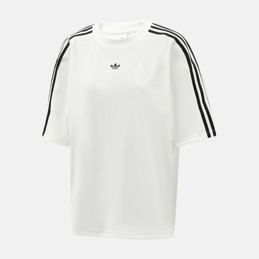 滔搏adidas阿迪达斯三叶草女子TEE三条纹运动休闲短袖T恤KR9593