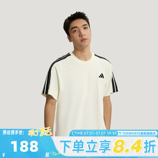 adidas阿迪达斯男子ST 3ST SS TEE三条纹运动休闲短袖T恤KR2491