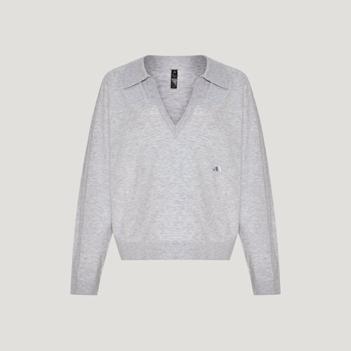 滔搏adidas阿迪达斯女子运动休闲时尚V领POLO长袖T恤KX0225
