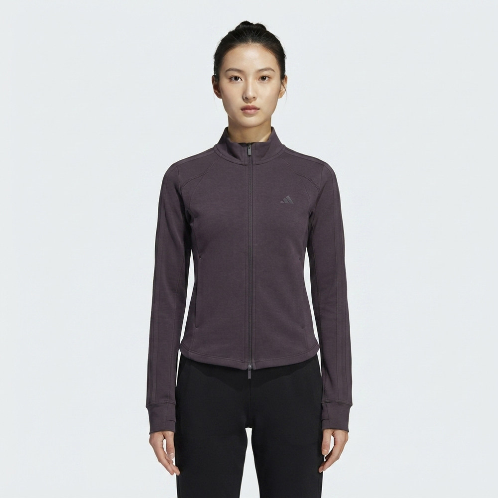 滔搏adidas阿迪达斯女子W SLIM KNIT JKT运动休闲夹克外套LD2964