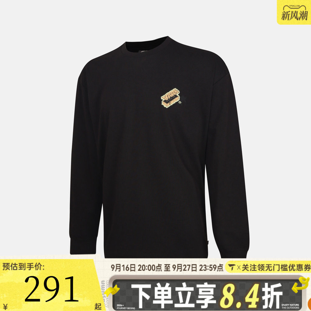 滔搏VANS范斯男子SOON EASY LS TEE运动休闲长袖T恤VN000VNFBLK