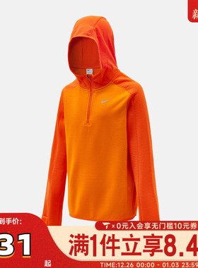 NIKE耐克大童K TF LS HZ TOP WARM运动休闲套头衫卫衣HV0197-873