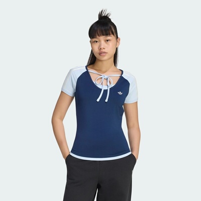 滔搏adidas阿迪达斯三叶草女子VINTAGE TEE运动休闲短袖T恤KY8129