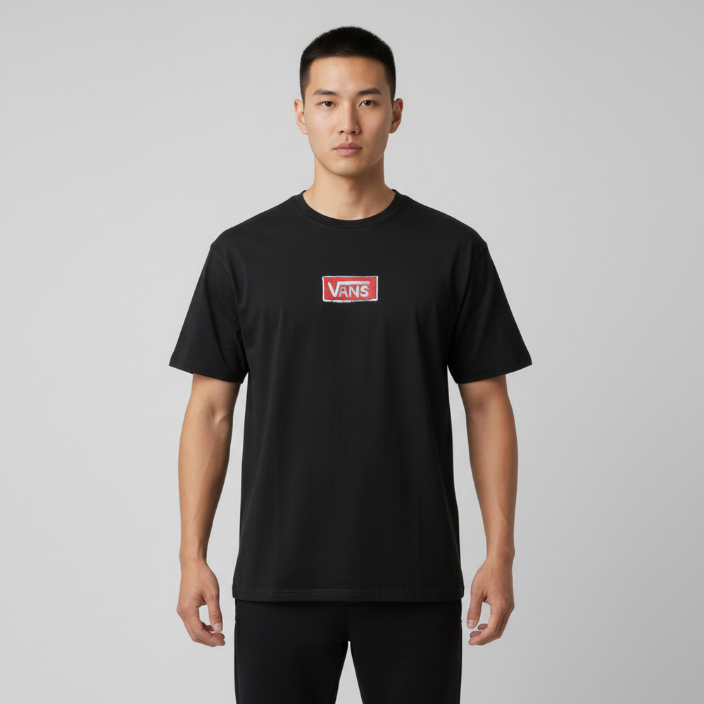 滔搏VANS范斯男子运动休闲短袖T恤VN000TKRBLK