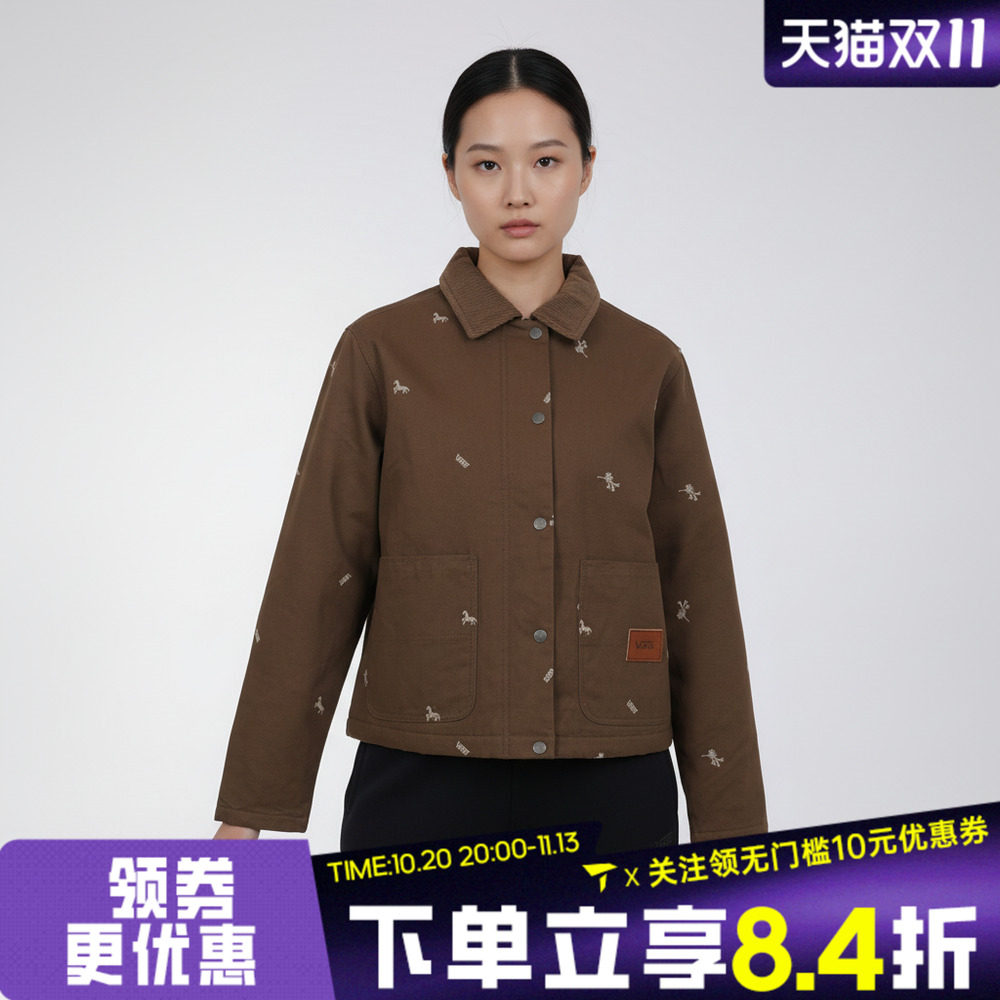滔搏VANS范斯女子运动健身夹克外套VN000THDGMK