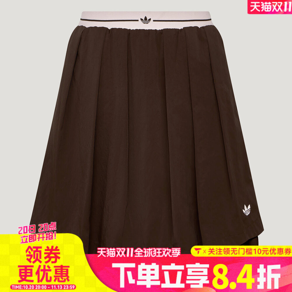 adidas阿迪达斯三叶草女子SPORTS SKIRT运动休闲半身百褶裙KX6895
