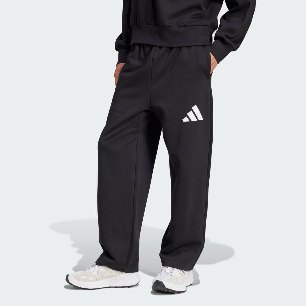 滔搏adidas阿迪达斯冬季新款男子宽松直筒运动休闲针织长裤JF3567