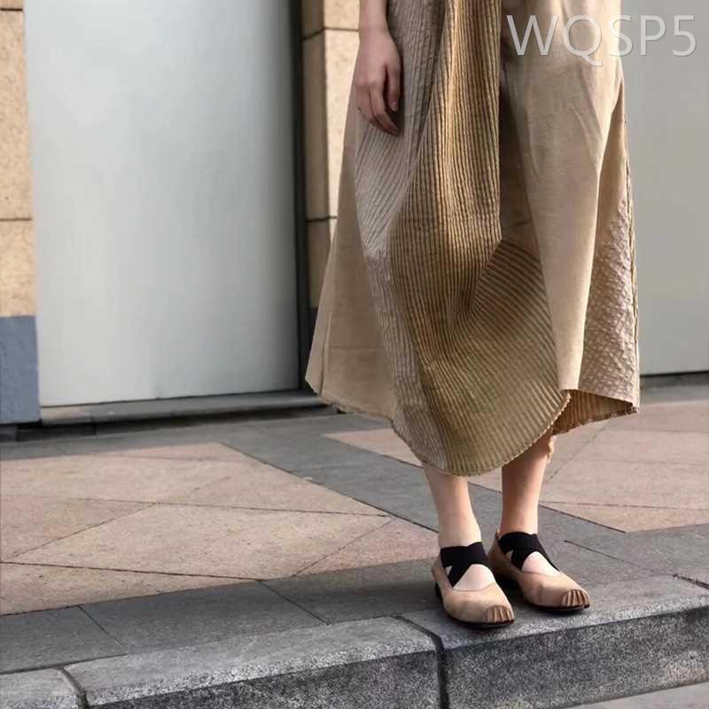 【冬哥家】方头芭蕾鞋女复古绑带单鞋仙女芭蕾舞鞋外穿粗跟玛丽珍