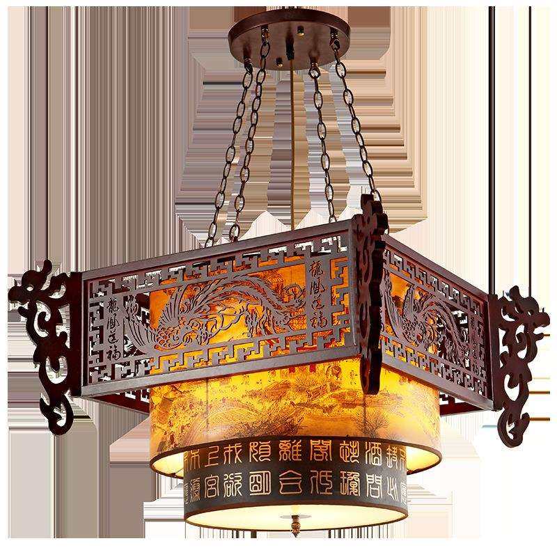 现代新中式古典吊灯仿古茶楼酒店餐厅吊灯具饰高档木艺灯龙凤送福,3C数码配件,USB灯,淘宝优惠券,粉丝福利购,淘宝优惠卷