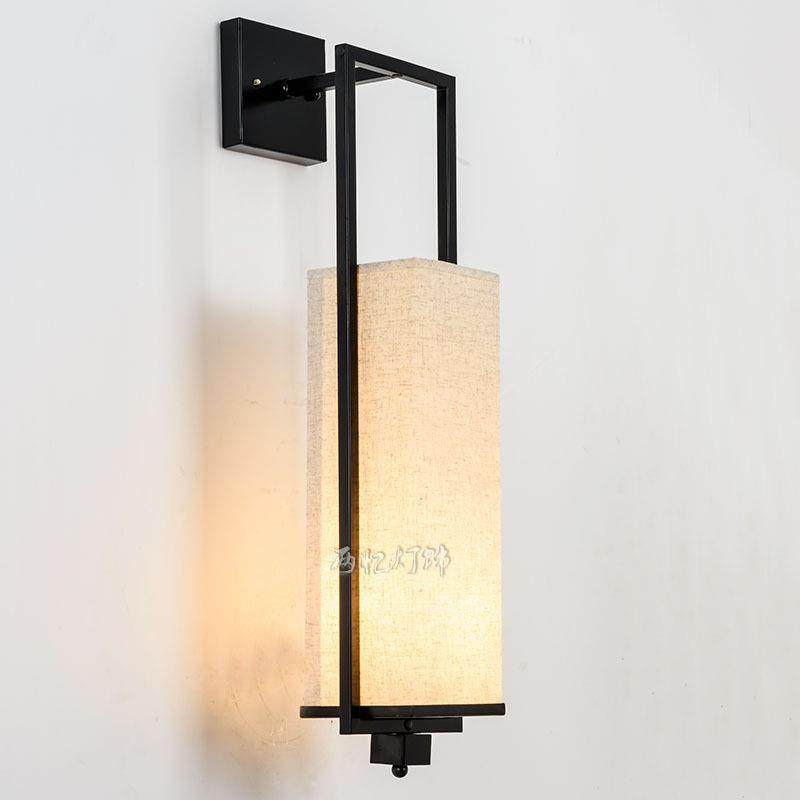 新中式壁灯中国风客厅卧室床头轻奢简约酒店民宿客房过道led灯