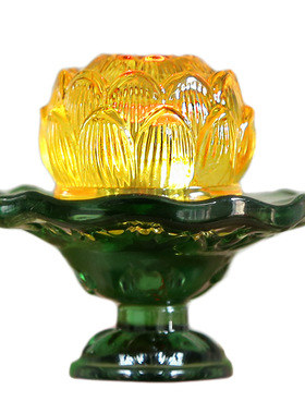 新电子莲花水晶长明灯骨r灰盒祭祀用品灵堂奠常明灯家用白事白烛