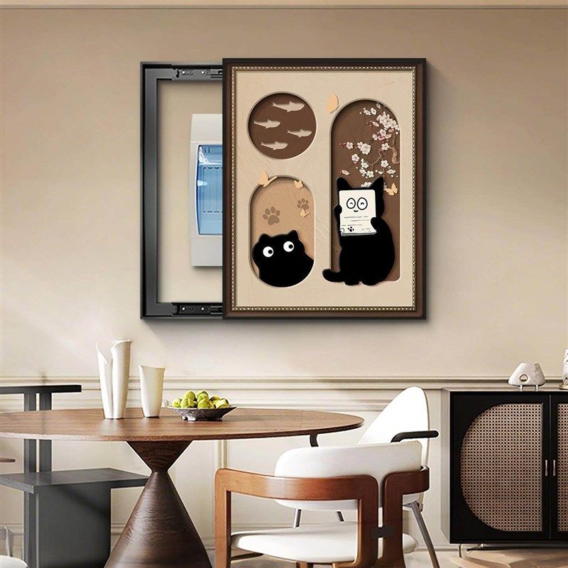 新电表箱装饰画,古色古香覆古z配电箱挂画,通达奢华与高端感,强,家居饰品,现代装饰画,淘宝优惠券,粉丝福利购,淘宝优惠卷