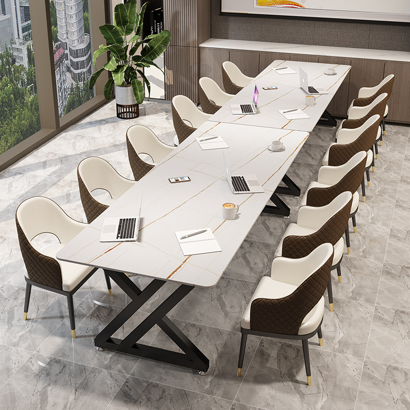 新岩板会议桌长桌简约现s代大理石北欧轻奢办公洽谈桌椅长条桌工,商业/办公家具,会议桌,淘宝优惠券,粉丝福利购,淘宝优惠卷