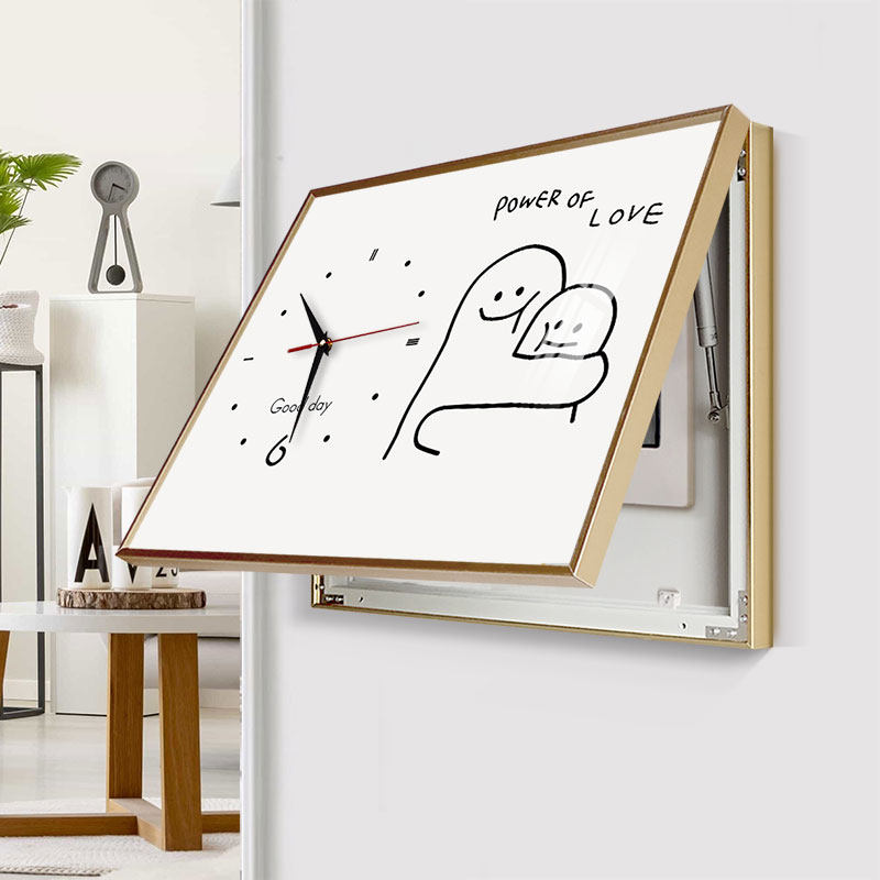 新米奇电表箱装饰画带钟表遮挡电闸E开关电表盒挂画配电箱盖板时,家居饰品,现代装饰画,淘宝优惠券,粉丝福利购,淘宝优惠卷