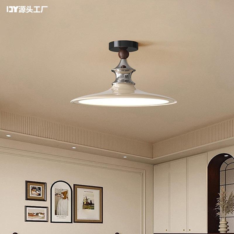 设计师款奶油中古风卧室吸顶灯棋士复古餐桌灯艺术创意氛围感灯饰