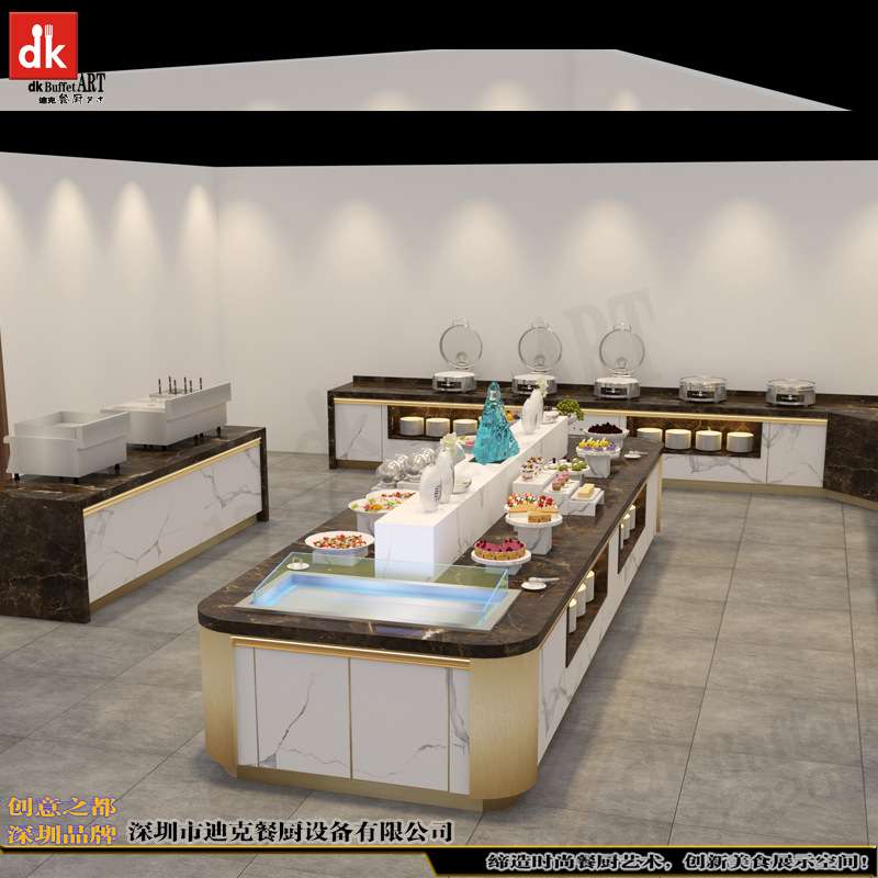 酒店自助餐台设计 岩板大理石 布菲台 自助餐设备 布菲台 价格