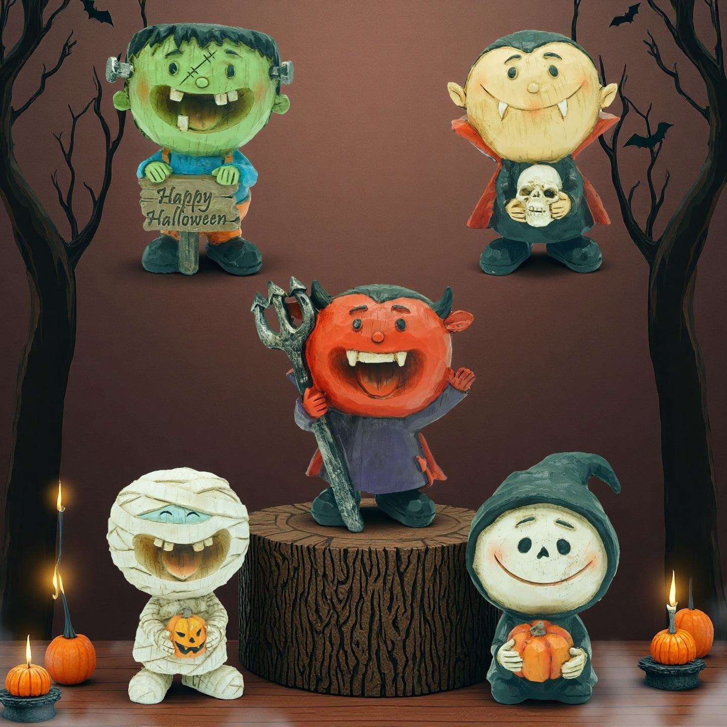 跨境树脂万圣节公仔派对系列节日氛围树脂摆件