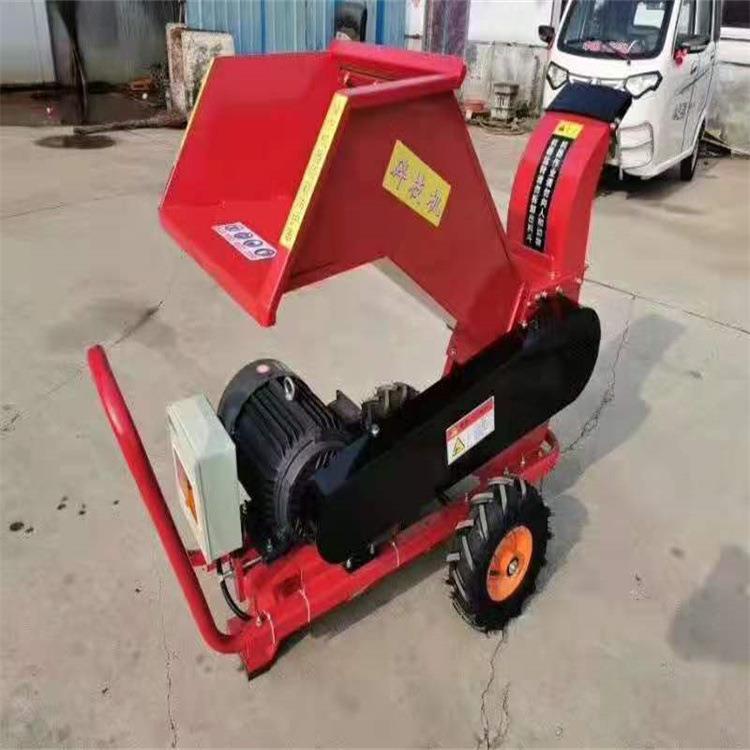 果园树枝粉碎机 小型柴油发动机家用碎枝机 移动式树干粉碎机