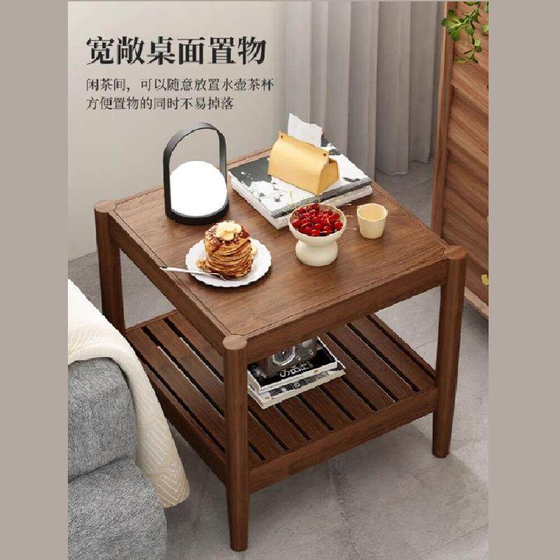 实木小方桌子边几小茶几客厅家用简约现代床头柜子阳台正方形茶桌
