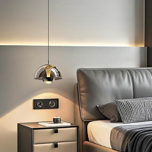 意式花苞床头小吊灯现代简约轻奢高级感玄关吧台可升降卧室吊线灯