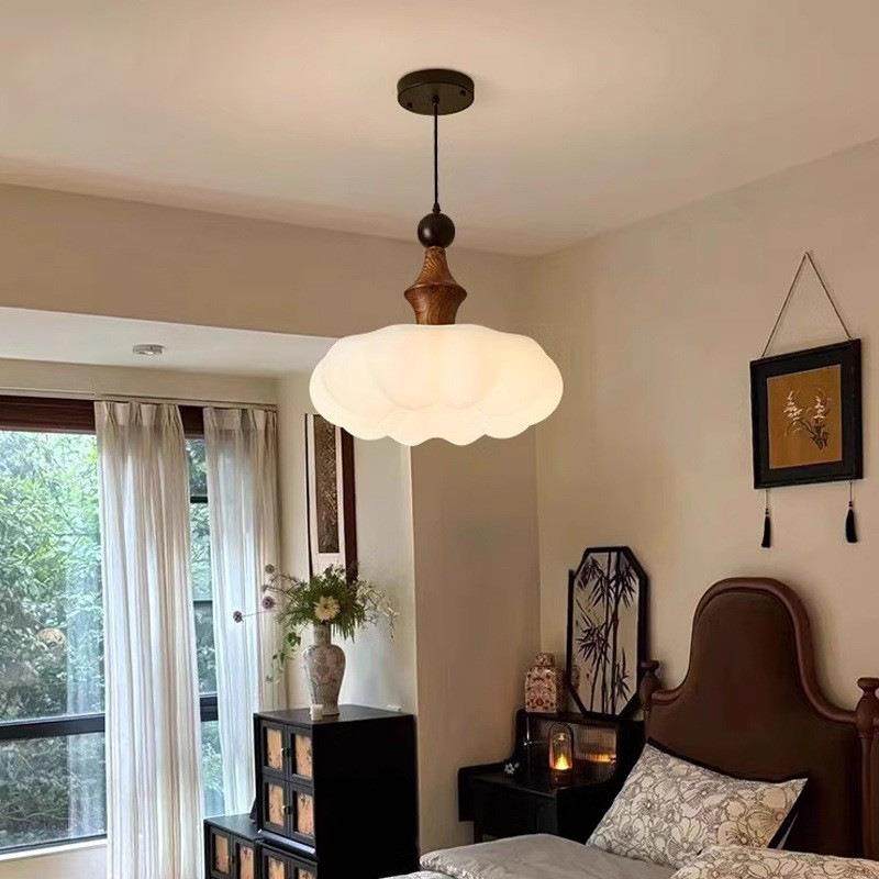 中古风南瓜主卧室吊灯奶油风复古胡桃木色原木网红儿童房餐厅灯具,电子元器件市场,集成电路（IC）,淘宝优惠券,粉丝福利购,淘宝优惠卷