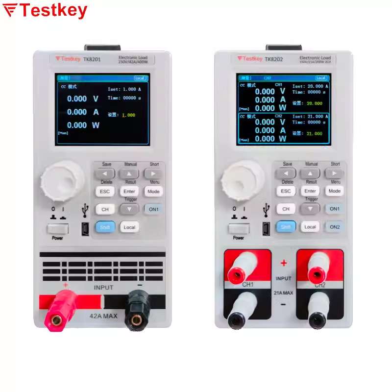 泰斯科双通道可编程直流电子负载TK8201A/TK8202高精度过载保护