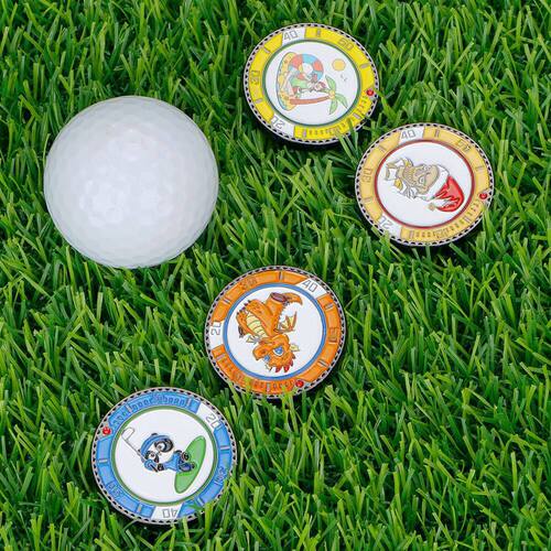 新款尔夫水平仪马克锌合金数值刻度golf马克果岭球位标Mark配件