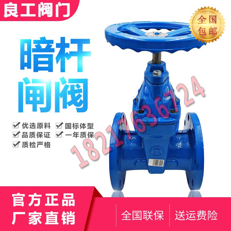 上海良工a闸阀法兰软密封暗杆闸阀Z45X-16Q自来水开关阀门DN80 10